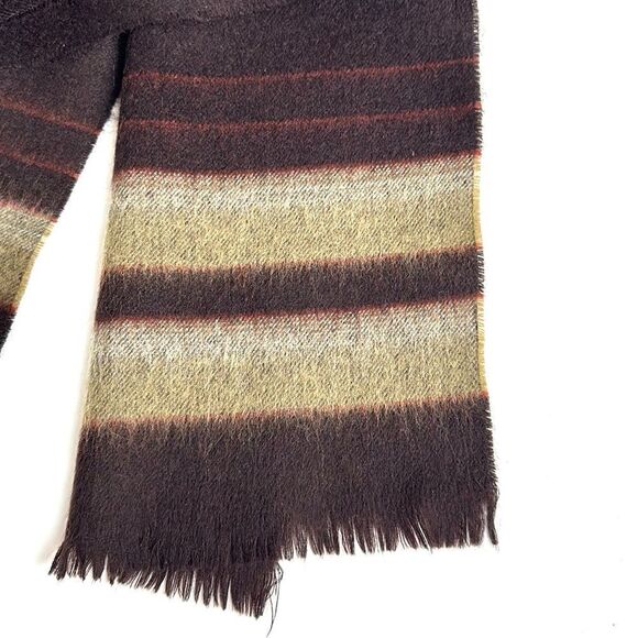 Men’s Wool Winter Scarf Chocolate Brown made in Uruguay - Picture 5 of 8